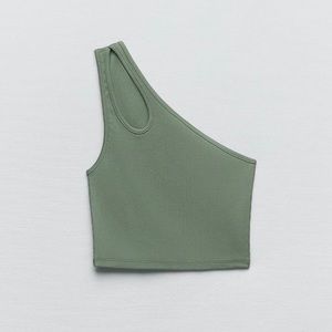 Zara Asymmetrical Rib Top